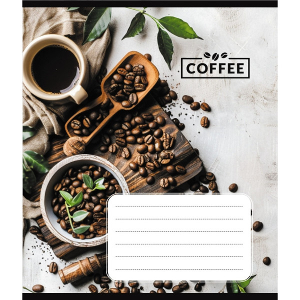 Зошит загальний "Кавові зерна" 048-590111K-1 в клітинку, 48 аркушів (048-590111K-1)