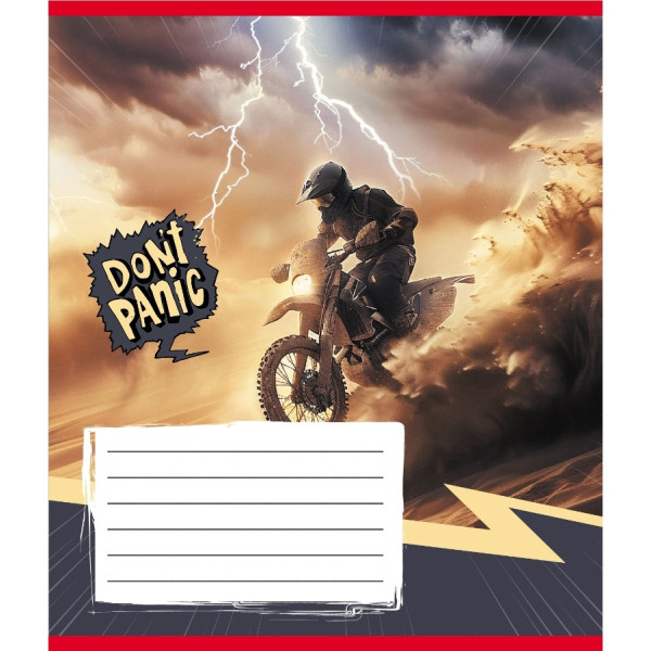 Зошит загальний "Без паніки" 048-590173K-2 в клітинку, 48 аркушів (048-590173K-2)