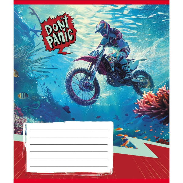 Зошит загальний "Без паніки" 048-590173K-5 в клітинку, 48 аркушів (048-590173K-5)