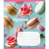 Зошит загальний "Макаруни" 048-590197K-1 в клітинку, 48 аркушів (048-590197K-1)