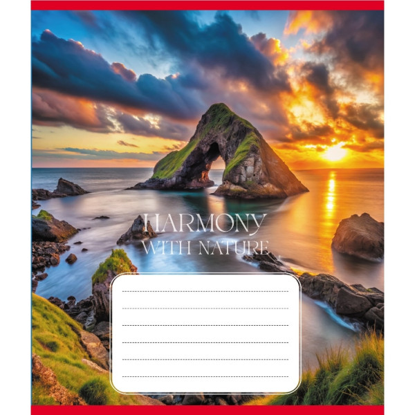 Зошит загальний "Гармонія з природою" 060-610277K-2 в клітинку, 60 аркушів (060-610277K-2)