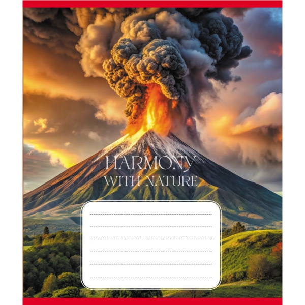 Зошит загальний "Гармонія з природою" 060-610277K-4 в клітинку, 60 аркушів (060-610277K-4)