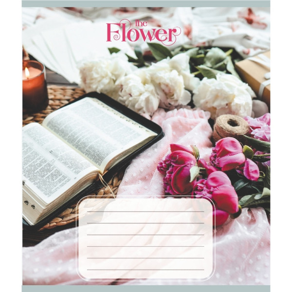 Зошит загальний "Квіткові композиції" 060-610307K-3 в клітинку, 60 аркушів (060-610307K-3)