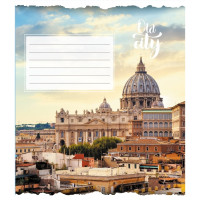 Зошит загальний "Старе місто" 096-630039K-1 в клітинку, 96 аркушів (096-630039K-1)