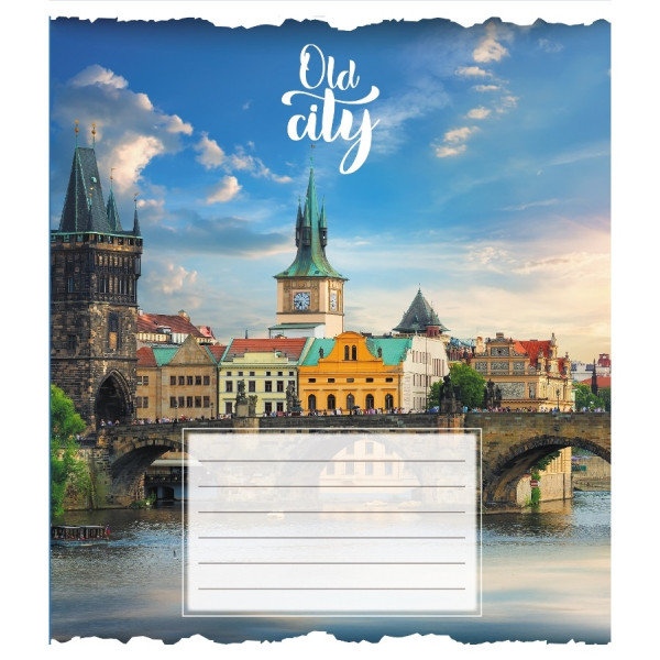 Зошит загальний "Старе місто" 096-630039K-5 в клітинку, 96 аркушів (096-630039K-5)