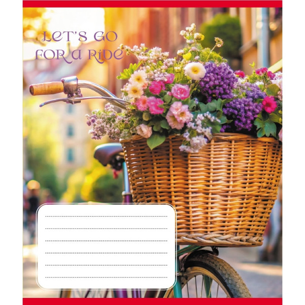 Зошит загальний "Велосипед" 096-630091K-2 в клітинку, 96 аркушів (096-630091K-2)
