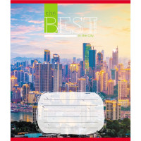 Зошит загальний "Захід сонця у місті" 096-630190K-2 в клітинку, 96 аркушів (096-630190K-2)