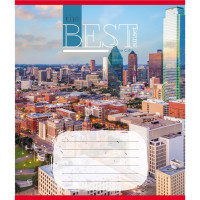 Зошит загальний "Захід сонця у місті" 096-630190K-4 в клітинку, 96 аркушів (096-630190K-4)