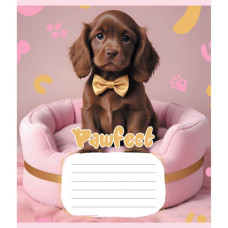 Зошит учнівський "Цуценята" 012-510126C-1 в косу лінію, 12 аркушів   (012-510126C-1)