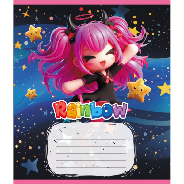 Зошит учнівський "Куромі" 012-520064L-4 в лінію, 12 аркушів  (012-520064L-4)