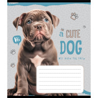 Зошит учнівський "Милий цуценя" 012-520132L-3 в лінію, 12 аркушів  (012-520132L-3)