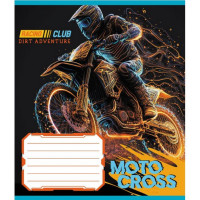 Зошит учнівський "Мотокрос" 012-520071L-2 в лінію, 12 аркушів  (012-520071L-2)