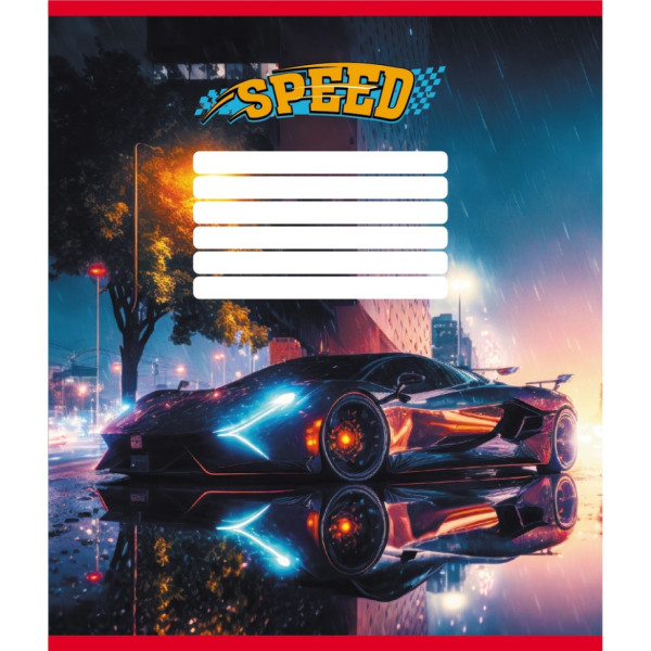 Зошит учнівський "Нічні вогні" 012-520156L-3 в лінію, 12 аркушів  (012-520156L-3)