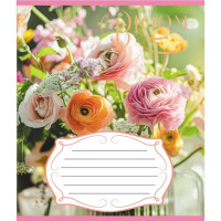 Зошит учнівський "Букети" 018-540154L-1 в лінію, 18 аркушів  (018-540154L-1)