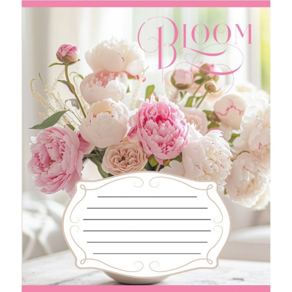 Зошит учнівський "Букети" 018-540154L-3 в лінію, 18 аркушів  (018-540154L-3)