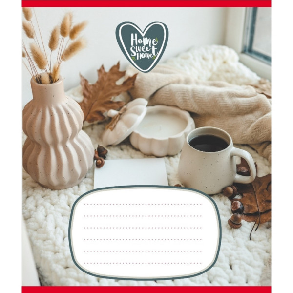 Зошит учнівський "Домашній затишок" 018-540253L-5 в лінію, 18 аркушів   (018-540253L-5)