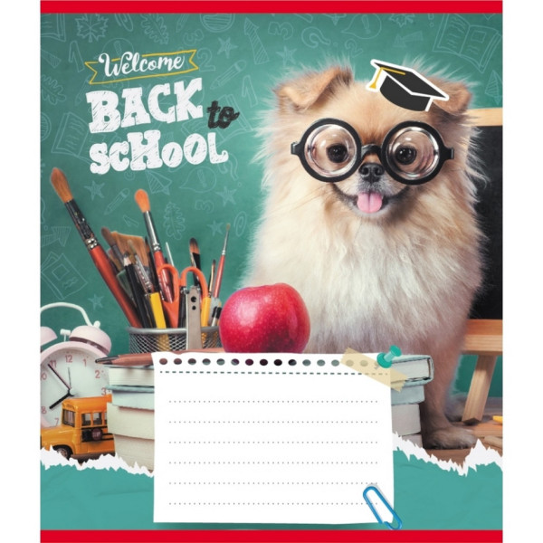 Зошит учнівський "Собака студент" 018-540178L-1 в лінію, 18 аркушів   (018-540178L-1)