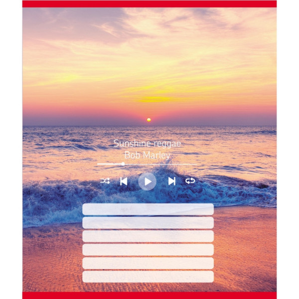 Зошит учнівський "Мелодія природи" 024-550252K-2 в лінію, 18 аркушів (024-550252K-2)