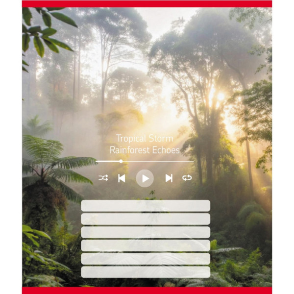 Зошит учнівський "Мелодія природи" 024-550252K-5 в лінію, 18 аркушів (024-550252K-5)
