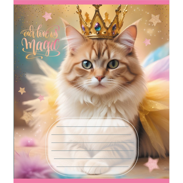 Зошит учнівський "Кішка фея" 024-560046L-2 в лінію, 24 аркуші (024-560046L-2)