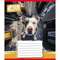 Зошит учнівський "Собака в місті" 024-560077L-3 в лінію, 24 аркуші  (024-560077L-3)