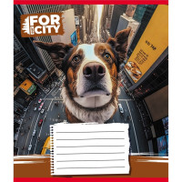 Зошит учнівський "Собака в місті" 024-560077L-5 в лінію, 24 аркуші  (024-560077L-5)