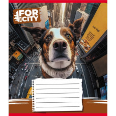 Зошит учнівський "Собака в місті" 024-560077L-5 в лінію, 24 аркуші  (024-560077L-5)