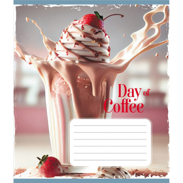 Зошит загальний "День з кавою" 048-600193L-1 в лінію, 48 аркушів  (048-600193L-1)