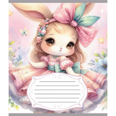 Зошит учнівський "Зайка" 012-590522C-5 в косу лінію, 12 аркушів (012-590522C-5)