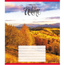 Тетрадь ученическая "Привет осень" 018-530117K-4 в клеточку, 18 листов(018-530117K-4)