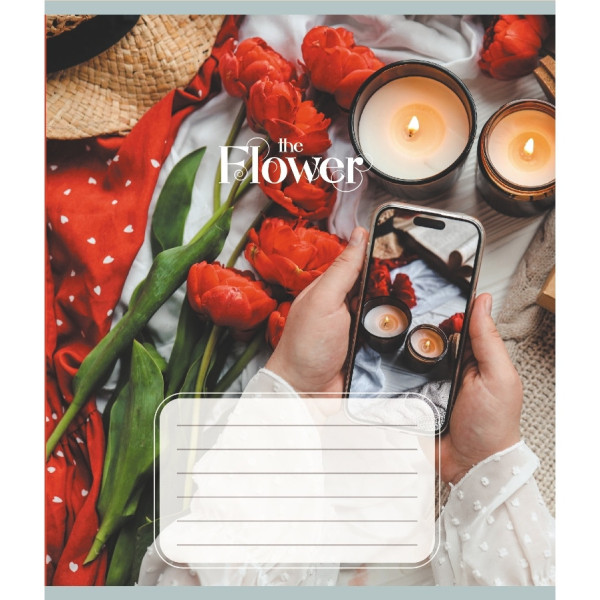 Зошит загальний "Квіткові композиції" 060-610307K-2 в клітинку, 60 аркушів (060-610307K-2)