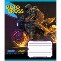 Тетрадь ученическая "Мотокрос" 012-520071L-4 в линию, 12 листов (012-520071L-4)