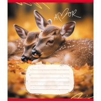 Зошит учнівський "Тварини" 012-500394K-4 в клітинку, 12 аркушів (959050) (012-500394K-4)