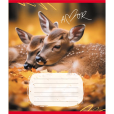 Зошит учнівський "Тварини" 012-500394K-4 в клітинку, 12 аркушів (959050) (012-500394K-4)