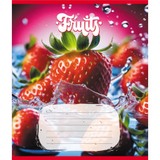 Зошит учнівський "Фрукти" 012-500028K-3 в клітинку, 12 аркушів (959050) (012-500028K-3)