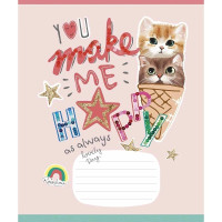 Тетрадь ученическая "I love you" 012-3295L-3 в линию, 12 листов(012-3295L-3)