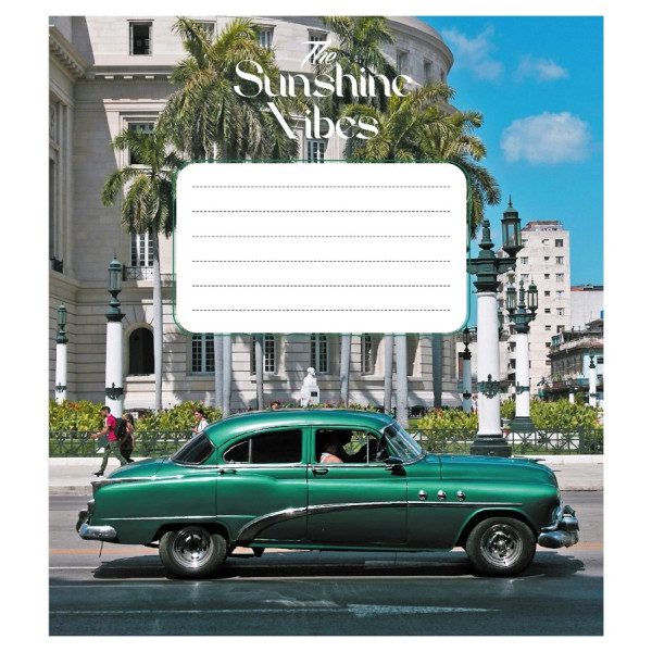 Тетрадь ученическая "Ретро авто" 024-550139K-1 в клеточку, 24 листа(024-550139K-1)