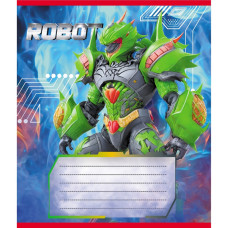 Тетрадь ученическая "Роботы" 012-520125L-4 в линию, 12 листов (012-520125L-4)