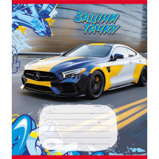 Зошит учнівський "Заціни тачку" 012-500387K-3 в клітинку, 12 аркушів (959050) (012-500387K-3)