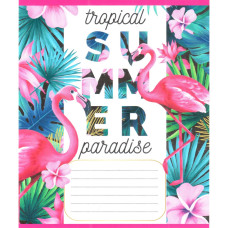 Зошит учнівський "Рожевий фламінго" 012-500059K-3 в клітинку, 12 аркушів (959050) (012-500059K-3)