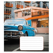 Тетрадь ученическая "Ретро авто" 024-550139K-3 в клеточку, 24 листа(024-550139K-3)