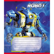 Тетрадь ученическая "Роботы" 012-520125L-5 в линию, 12 листов (012-520125L-5)