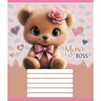 Зошит учнівський "Міні ведмедики" 012-510157C-2 в косу лінію, 12 аркушів (959051) (012-510157C-2)