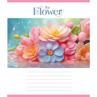 Зошит учнівський "Яскраві квіти" 018-540208L-4 у лінію, 18 аркушів (959054) (018-540208L-4)