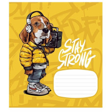 Зошит учнівський "Stay Strong" 018-3308L-3 в лінію, 18 аркушів  (018-3308L-3)