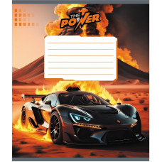 Зошит учнівський "Супер сила" 012-510041C-2 в косу лінію, 12 аркушів (012-510041C-2)