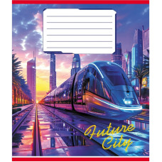 Тетрадь ученическая "Города будущего" 024-550177K-4 в клеточку, 24 листа(024-550177K-4)