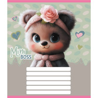 Зошит учнівський "Міні ведмедики" 012-510157C-3 в косу лінію, 12 аркушів (959051) (012-510157C-3)