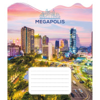 Тетрадь ученическая "Мегаполис" 018-530230K-3 в клеточку, 18 листов(018-530230K-3)