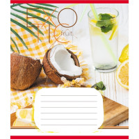 Зошит загальний "Екзотичні фрукти" 048-590098K-4 в клітинку, 48 аркушів (048-590098K-4)